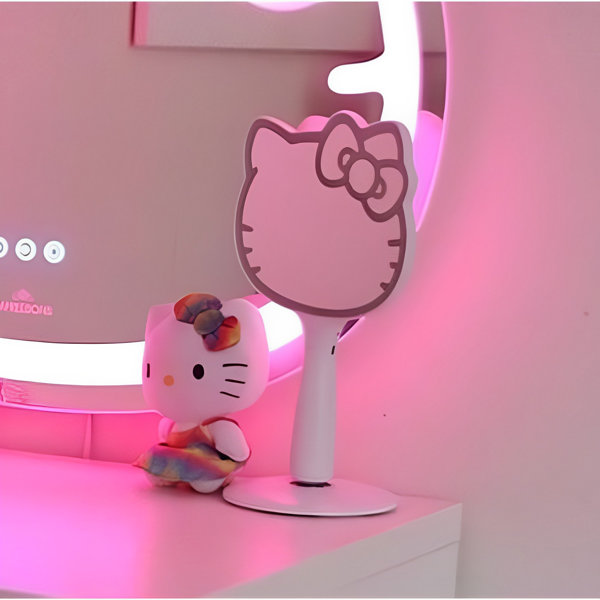IMPRESSIONS VANITY · COMPANY Hello Kitty LED Handheld Mirror, Makeup Vanity Mirror with Standing